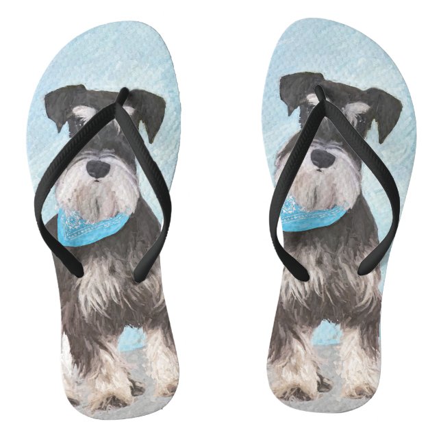 Chanclas Pintura Schnauzer (en miniatura) - Perro original  (Plantilla)