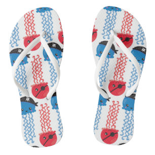 Chanclas Pirate Jellyfish, Patrón de medusas, animales mari
