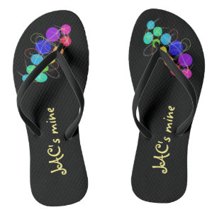 Chanclas pista de círculo colorido