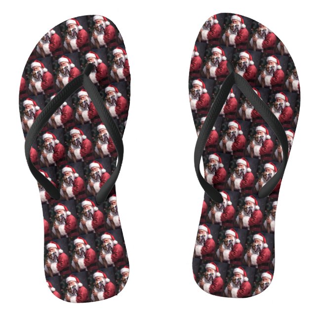 Chanclas Pitbull Con Navidades Festividades De Santa Claus (Plantilla)