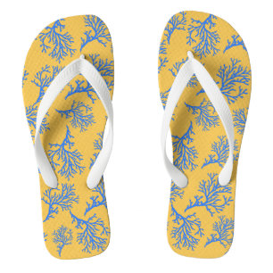 Chanclas PixDezines color azul coral/DIY