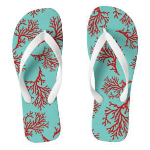 Chanclas PixDezines corales rojos/colores caseros
