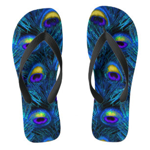 Chanclas PixDezines PSIQUEDELIC AZUL PEACOCK FEATHER