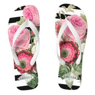 Chanclas PixDezines REDOUTE ROSAS DE ROSA ROSA, ANEMONES, C