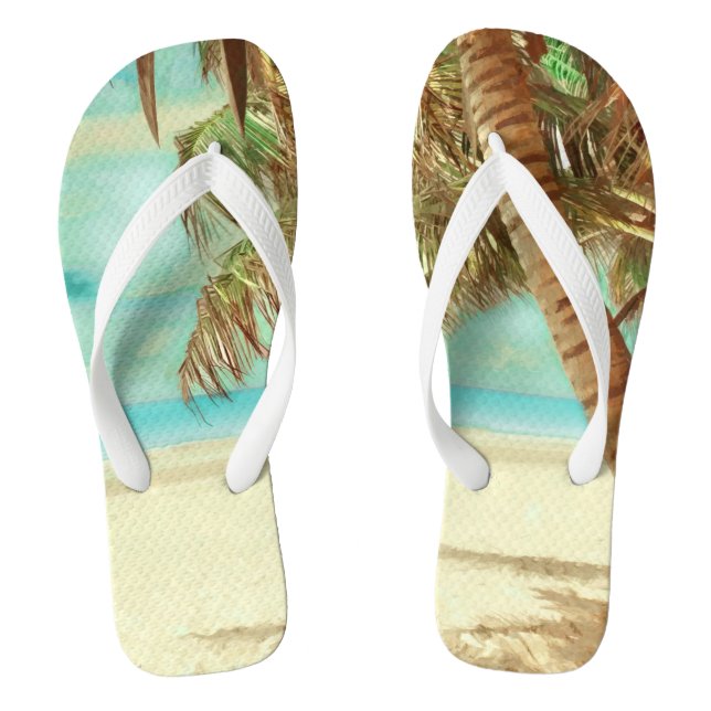 Chanclas PixDezines vintage tropical paraíso/playa (Plantilla)