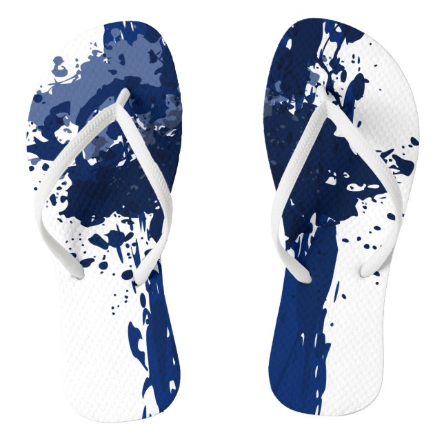 Chanclas Placa de pintura azul - Oferta de fiesta de casami (Plantilla)