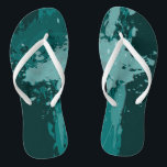 Chanclas Placa de pintura verde azulada - Oferta de fiesta<br><div class="desc">La bandeja de pintura verde azulada decora las chanclas que forman parte del diseño del boda Splatter. El accesorio para la celebración de una boda verde azulada durante toda la temporada es ideal para ofrecer calzado alternativo a los invitados de una boda en la playa. ¿El color verde-verde azulado difiere...</div>