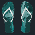 Chanclas Placa de pintura verde azulada - Oferta de fiesta<br><div class="desc">La bandeja de pintura verde azulada decora las chanclas que forman parte del diseño del boda Splatter. El accesorio para la celebración de una boda verde azulada durante toda la temporada es ideal para ofrecer calzado alternativo a los invitados de una boda en la playa. ¿El color verde-verde azulado difiere...</div>