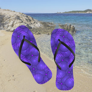 Chanclas Planetas púrpura, patrón fractal moderno