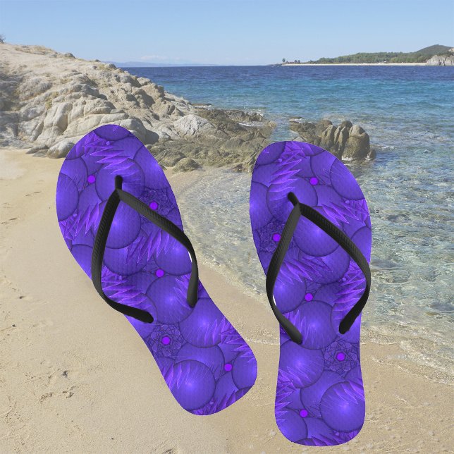 Chanclas Planetas púrpura, patrón fractal moderno (Subido por el creador)
