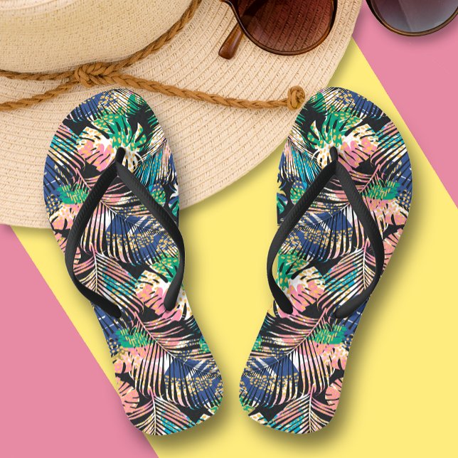 Chanclas Plantas tropicales (Tropical Plants Flip Flops)