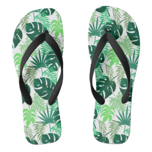 Chanclas Plantas tropicales de queso suizo (hojas)