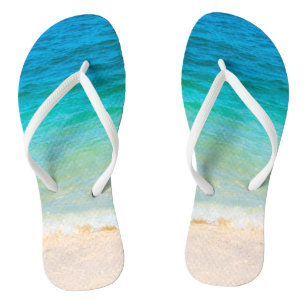 Chanclas Plantilla de arena costera para adultos con olas d