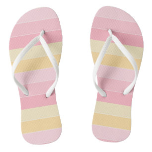 Chanclas Plantilla de moda Vainilla rosa Pastel blanco amar