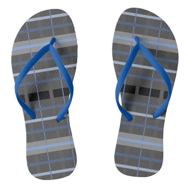 Chanclas Plástica azul y gris (Plantilla)