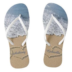 Chanclas Playa con los corazones en flips-flopes