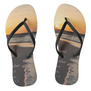 Chanclas Playa Pareja Caminando Al Sunrise John 15 12