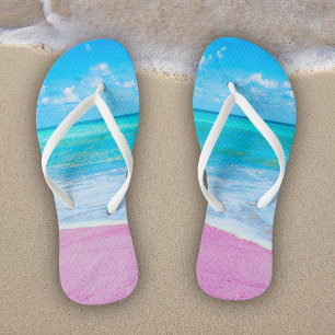 Chanclas Playa rosa de arena tropical