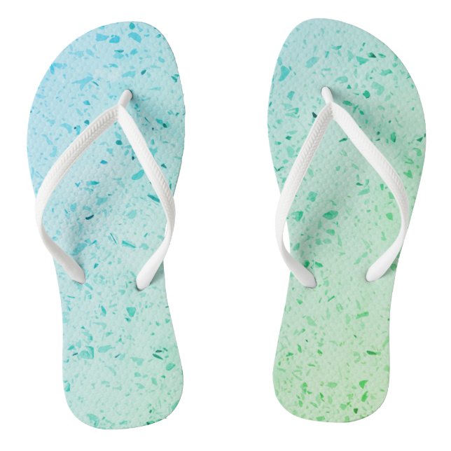 Chanclas Playa Terrazzo Pebbles Textura Flechas de Flip Azu (Plantilla)
