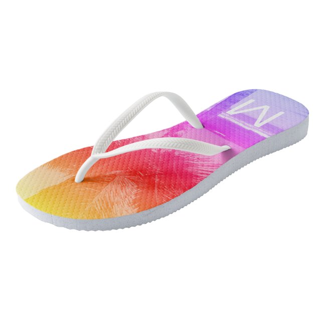 Chanclas Playa Tropical Sunset Beach & Palm Tree Pink Inici (Angular)