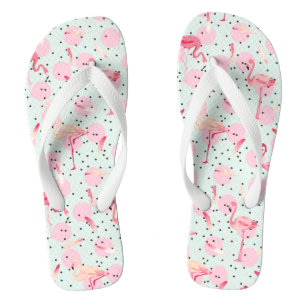 Chanclas Plumas del flamenco en lunares