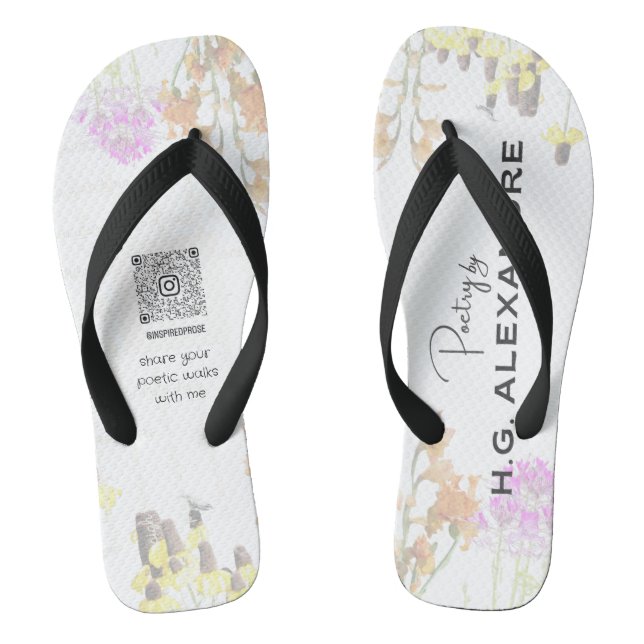 Chanclas “Poetry Painted Softly” – Flip Flops (Plantilla)