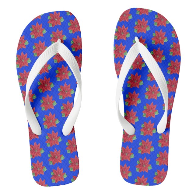 Chanclas Poinsetta Flip Flops para el cálido armario de vac (Plantilla)