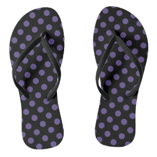 Chanclas Polka ultravioleta sobre negro
