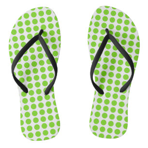 Chanclas Polkadots verde brillante