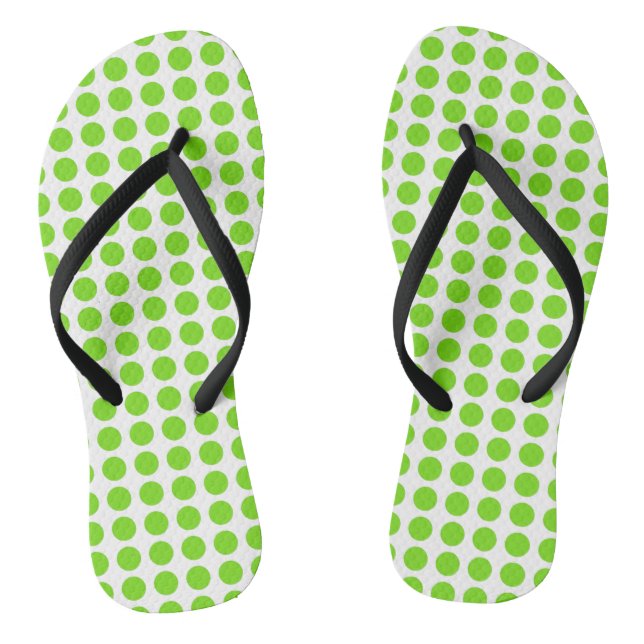 Chanclas Polkadots verde brillante (Plantilla)