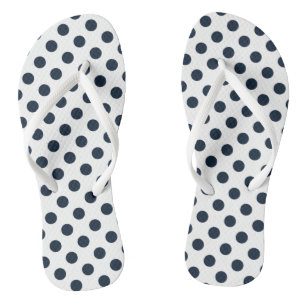 Chanclas Pos de polka azul marino oscuro