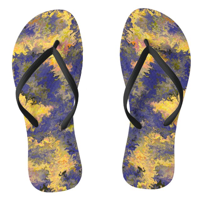 Chanclas Pour acrílica, bronce, oro, negro, cristales / (Plantilla)