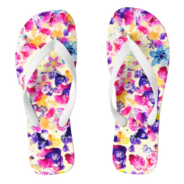 Chanclas Pradera de flores silvestres shabby (Plantilla)