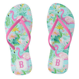 Chanclas Preppy Summer Flamingo   Monograma
