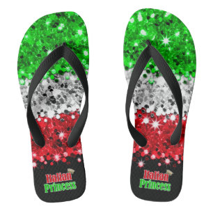 Chanclas Princesa brillante simulada del italiano del