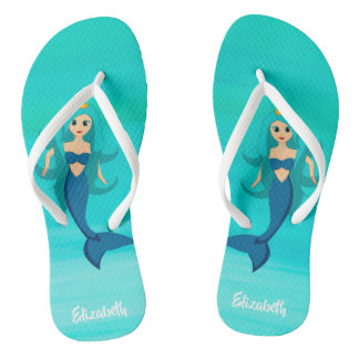 Chanclas Princesa sirena sobre el agua de los océanos acuam