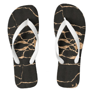 Chanclas Profesional moderno de estilo negro con grietas de