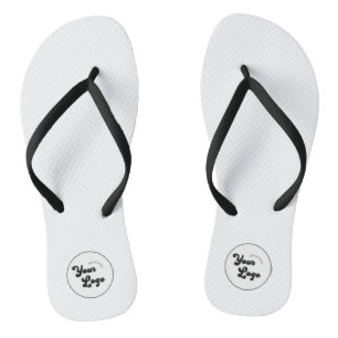 Chanclas Promoción comercial de logotipos clásicos en blanc