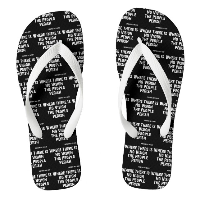 Chanclas Proverbios 29:18 Biblia Verse KJV Cita Unisex (Plantilla)
