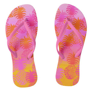 Chanclas Pukana Mezcla de puesta de sol de piña hawaiana