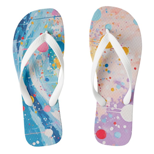Chanclas Puntas de puntos coloridas salpicaduras (Plantilla)
