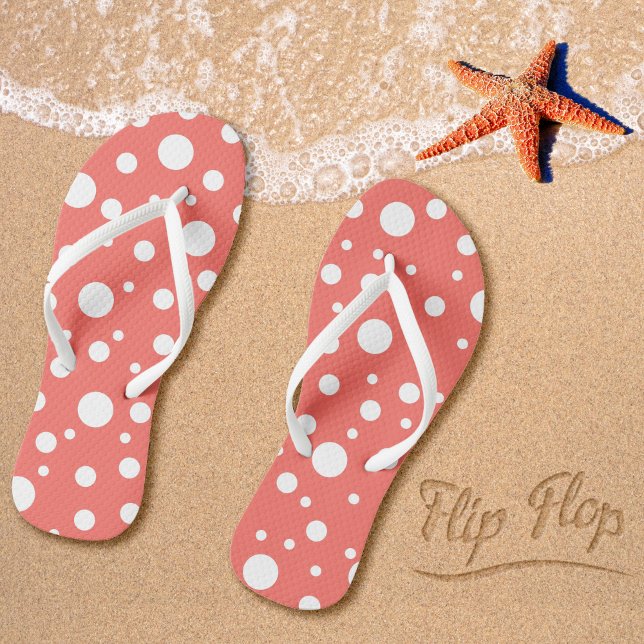 Chanclas Punto de coral polka (Subido por el creador)