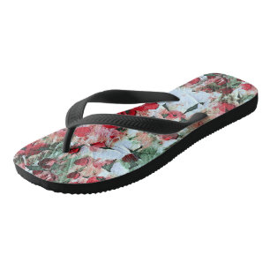 Chanclas Punto de Grunge Rojo Rosa Sucio Decaying