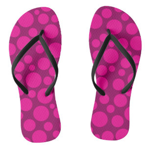 Chanclas Punto de polka rosa