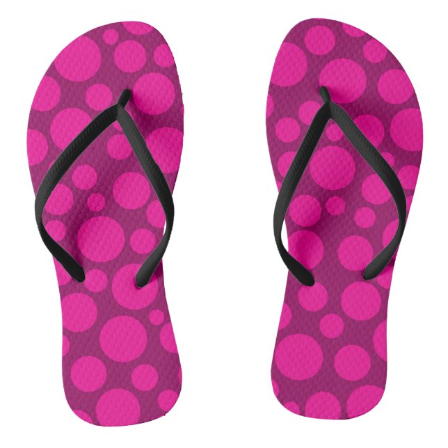 Chanclas Punto de polka rosa (Plantilla)
