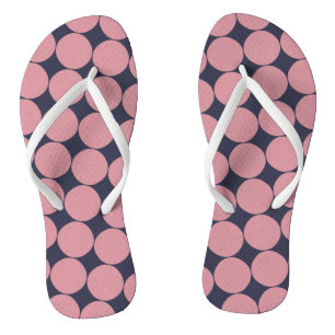 Chanclas Punto de polka rosa moderno y elegante