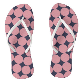 Chanclas Punto de polka rosa moderno y elegante