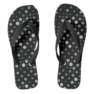 Chanclas Punto Polka 01.Negro gris BG