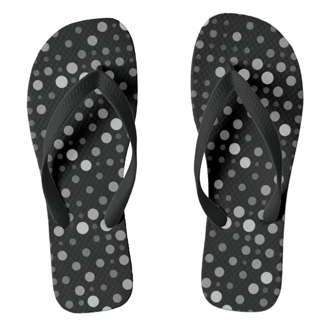 Chanclas Punto Polka 01.Negro gris BG (Plantilla)