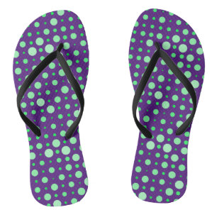 Chanclas Punto Polka 02.Verde. D Purple BG